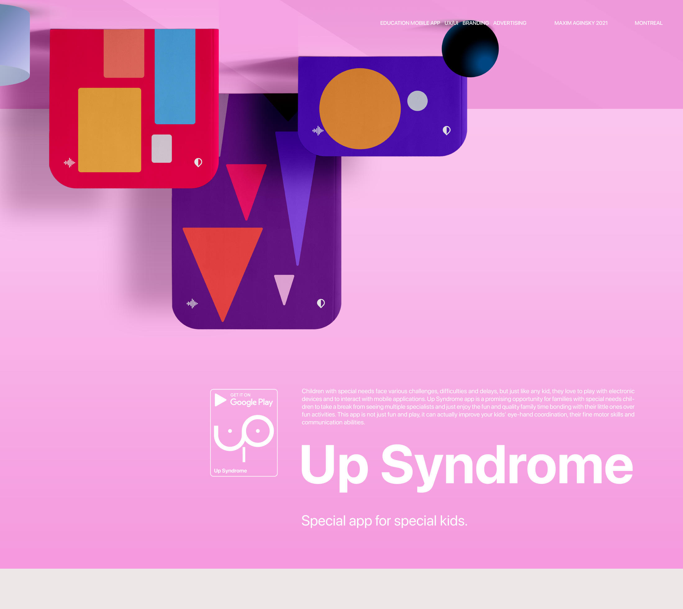 Up Syndrome - Sounds, Colors, Shapes. Educational app for special kids